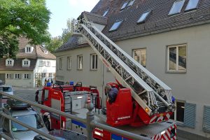 Sanierung Augsburg Anleiterprobe Feuerwehr